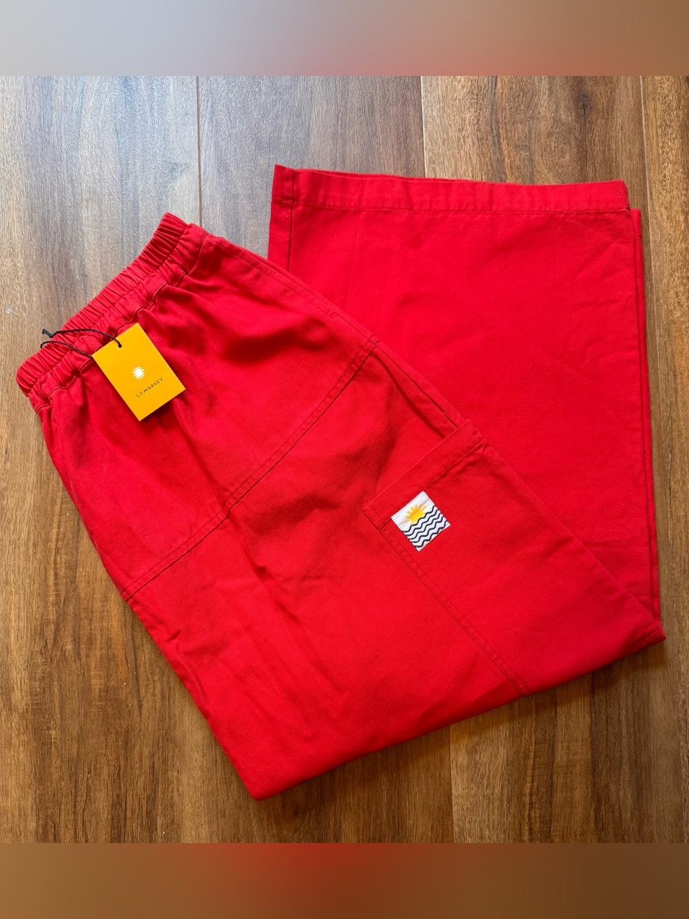L.F. Markey Everly Red 100% Cotton Trouser